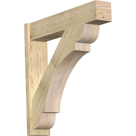 Ekena Millwork Olympic Block Rough Sawn Outlooker, Douglas Fir, 8"W x 38"D x 38"H OUT08X38X38OLY05RDF